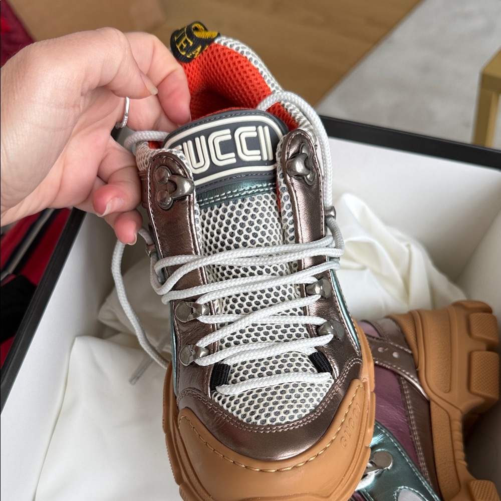 Gucci Pink and Purple Chunky Sneakers - Picture 5 of 8
